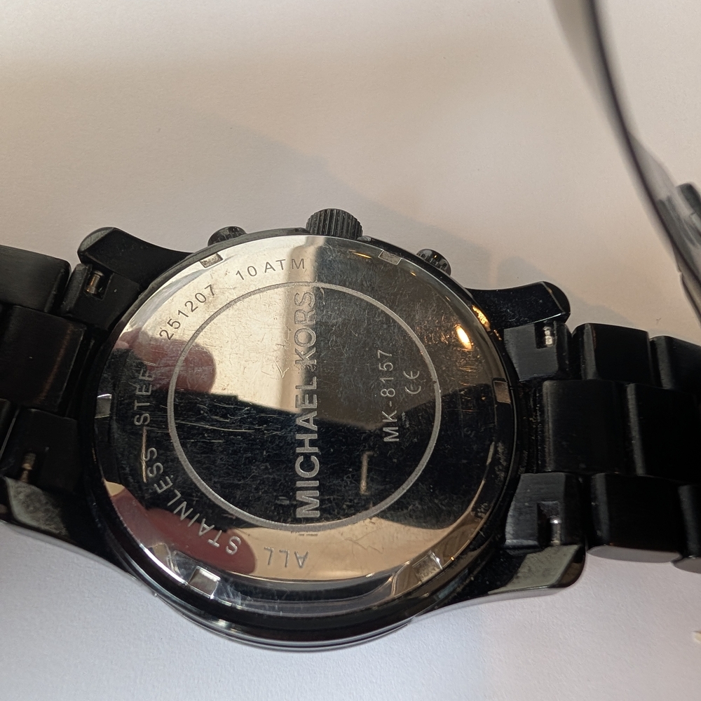 Michael Kors Black and Silver Watch